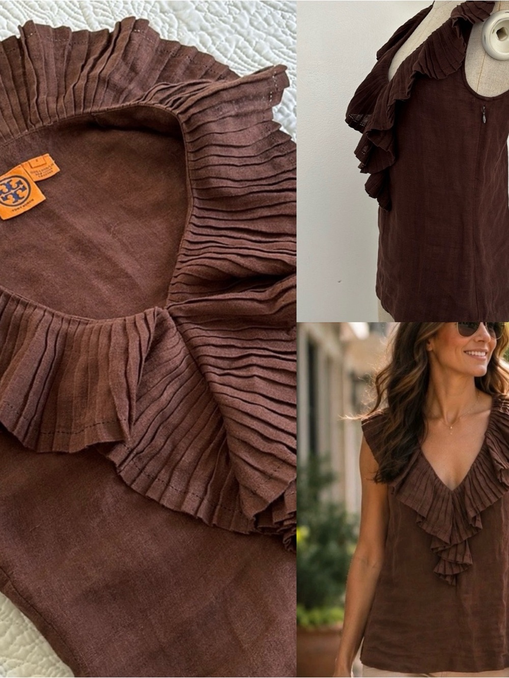 TORY BURCH Dem  sleeveless blouse